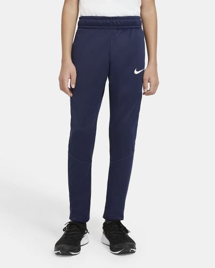 Pantalones Nike Therma-FIT Kids Open-Hem Training (Extended Size) Niño Azul Marino Blancas | MPUEB-8637