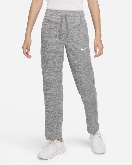 Pantalones Nike Therma-FIT Kids Open-Hem Training Niña Gris Oscuro Blancas | ZTJCP-2846