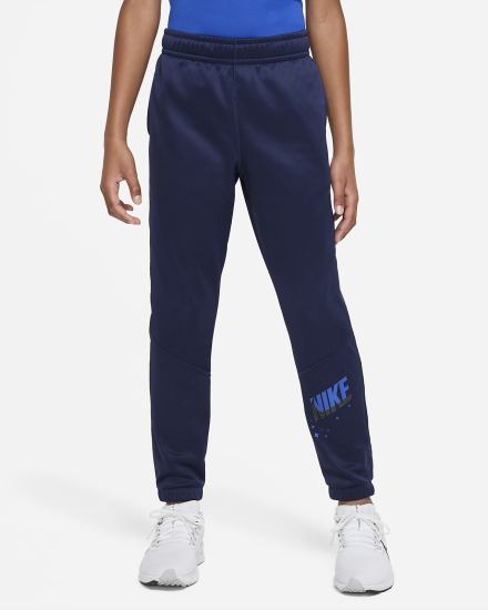 Pantalones Nike Therma-FIT Kids Tapered Training Niño Azul Marino Azul Real | KRCLG-8673