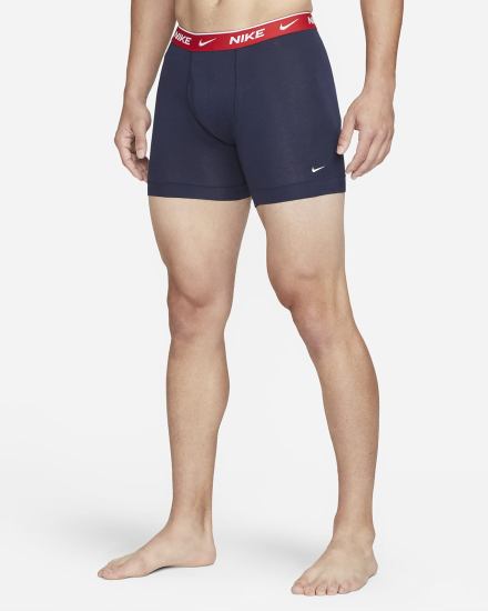 Ropa Interior Nike Dri-FIT Essential Cotton Stretch Boxer Briefs (3-Pack) Hombre Obsidian | QGFZD-8659