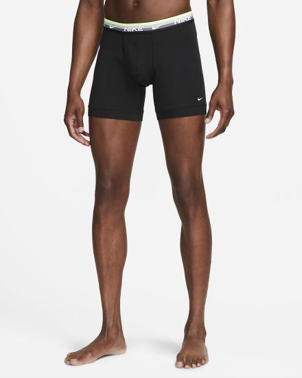 Ropa Interior Nike Dri-FIT Essential Cotton Stretch Boxer Briefs (3-Pack) Hombre Negras Multicolor | UFXIY-4871