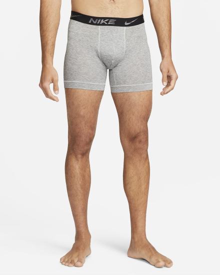 Ropa Interior Nike Dri-FIT ReLuxe Boxer Briefs (2-Pack) Hombre Gris | QNXTH-6394