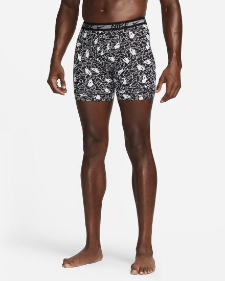 Ropa Interior Nike Dri-FIT Ultra-Stretch Micro Boxer Briefs (3-Pack) Hombre Negras | XJIFD-6358
