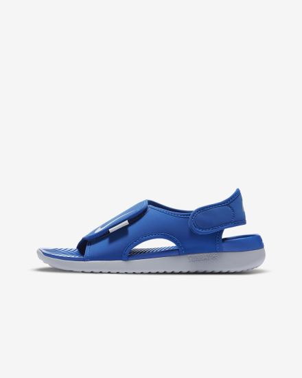 Sandalias Nike Sunray Adjust 5 V2 Kids Niña Azul Real Gris | LASIG-4972