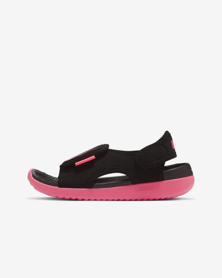 Sandalias Nike Sunray Adjust 5 V2 Kids Niño Negras Rosas | POSRL-6125