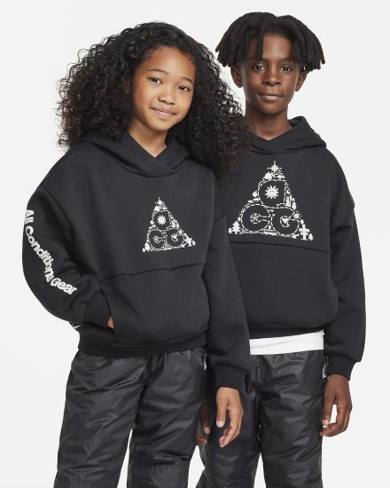 Sudadera Con Capucha Nike ACG Icon Fleece Kids Niña Negras | VNFSX-6238