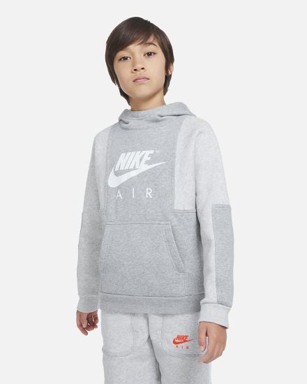 Sudadera Con Capucha Nike Air Kids Niño Gris Oscuro Blancas | SIFKC-8534
