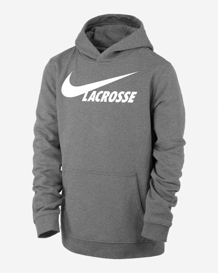 Sudadera Con Capucha Nike Club Fleece Kids Niña Gris Oscuro | DEOBS-7364