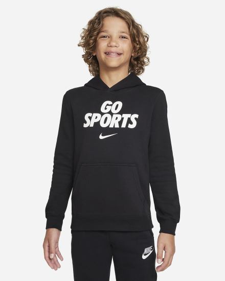 Sudadera Con Capucha Nike Club Fleece Kids Niña Negras | TUYOA-6453