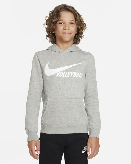 Sudadera Con Capucha Nike Club Fleece Kids Niña Gris Oscuro | WVKQF-2063