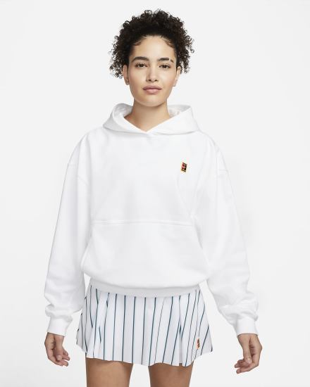 Sudadera Con Capucha Nike Court Fleece Tennis Mujer Blancas | YNDUW-3026