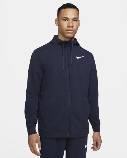 Sudadera Con Capucha Nike Dri-FIT Full-Zip Training Hombre Obsidian Blancas | EDRVU-4270