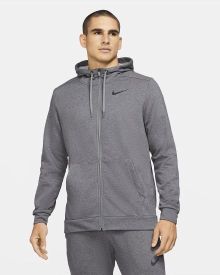 Sudadera Con Capucha Nike Dri-FIT Full-Zip Training Hombre Gris Negras | TLZFV-2165