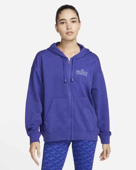 Sudadera Con Capucha Nike Dri-FIT Get Fit Estampadas Full-Zip Training (Plus Size) Mujer Blancas | QETXS-1283