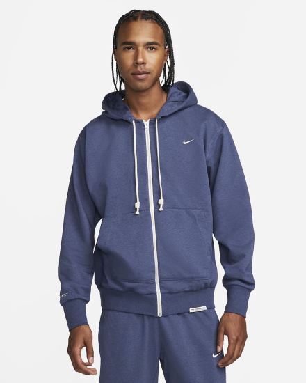 Sudadera Con Capucha Nike Dri-FIT Standard Issue Full-Zip Basketball Hombre Azul Marino Blancas | EYWVQ-8627