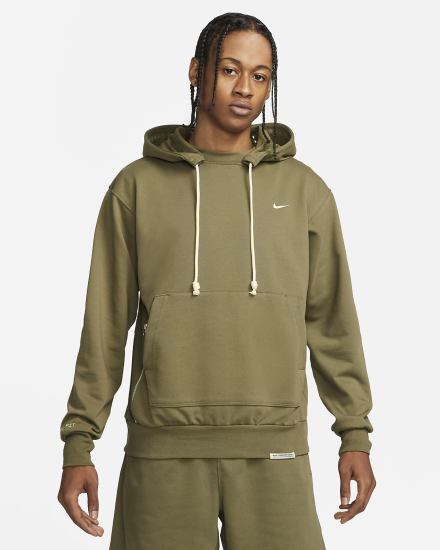 Sudadera Con Capucha Nike Dri-FIT Standard Issue Basketball Hombre Verde Oliva Blancas | LAJSG-4510