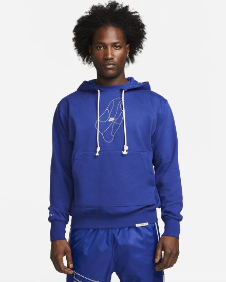 Sudadera Con Capucha Nike Dri-FIT Standard Issue Basketball Hombre Azul Real Oscuro Azules Blancas | XOHGY-3967