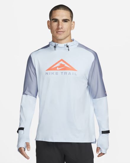 Sudadera Con Capucha Nike Dri-FIT Trail Trail Running Hombre Azules Naranjas | EAHTK-6935