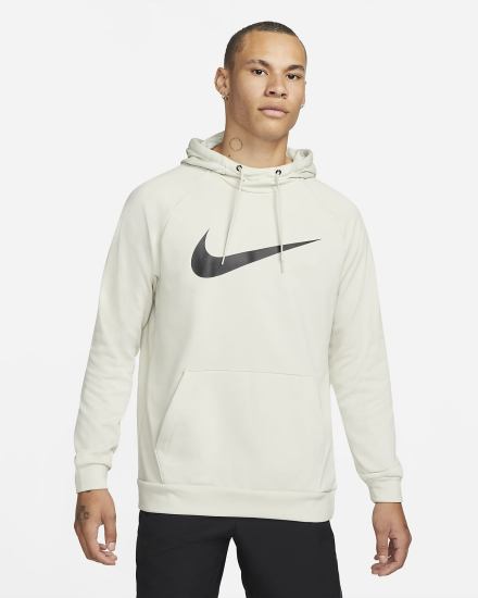 Sudadera Con Capucha Nike Dri-FIT Training Hombre Beige Claro Negras | LUMHD-8196