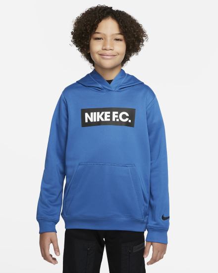 Sudadera Con Capucha Nike F.C. Kids Soccer Niña Azules Oscuro Blancas Negras | IUYTW-1206