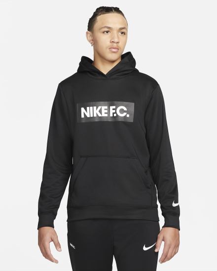 Sudadera Con Capucha Nike F.C. Soccer Hombre Negras Blancas | CSPWZ-0643
