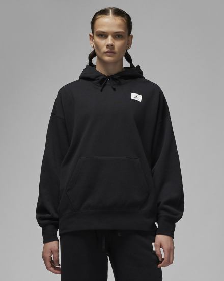 Sudadera Con Capucha Nike Jordan Flight Fleece Mujer Negras | QJIDM-5217