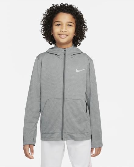 Sudadera Con Capucha Nike Kids Full-Zip Training Niño Gris Oscuro | NYKZV-6219