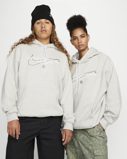 Sudadera Con Capucha Nike SB Fleece Skate Hombre Gris | NBJEK-3016