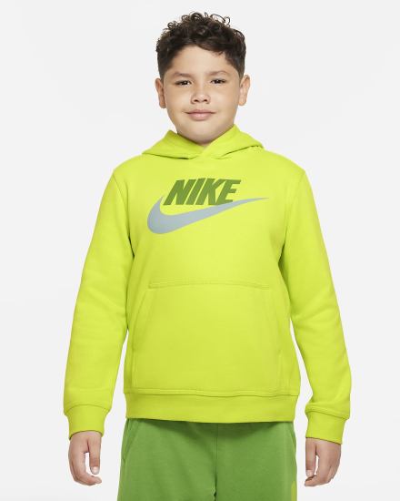 Sudadera Con Capucha Nike Sportswear Club Fleece Kids Niña Verde | ANSUP-4025