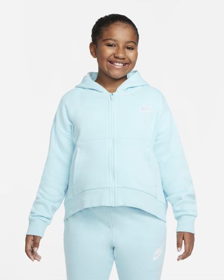 Sudadera Con Capucha Nike Sportswear Club Fleece Kids Full-Zip Niña Blancas | BOZPK-1052
