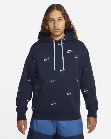 Sudadera Con Capucha Nike Sportswear Club Hombre Obsidian Azules | DTVZK-8520