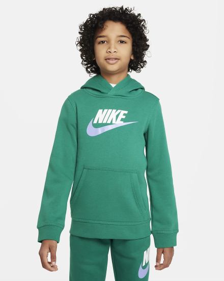 Sudadera Con Capucha Nike Sportswear Club Fleece Kids Niña Verde | EMZSJ-2071