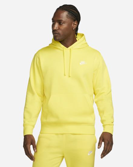 Sudadera Con Capucha Nike Sportswear Club Fleece Mujer Amarillo Blancas | FQKLX-4268