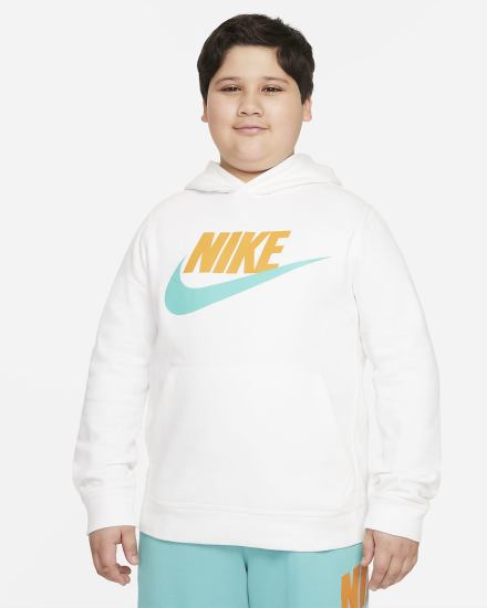 Sudadera Con Capucha Nike Sportswear Club Fleece Kids Niña Blancas Amarillo Oscuro | HWEKP-9703