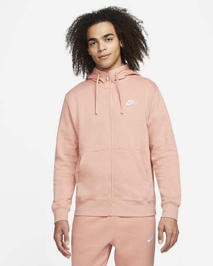 Sudadera Con Capucha Nike Sportswear Club Fleece Full-Zip Hombre Blancas | LZTAR-0947