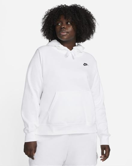 Sudadera Con Capucha Nike Sportswear Club Fleece Mujer Blancas Negras | PTQBU-0179