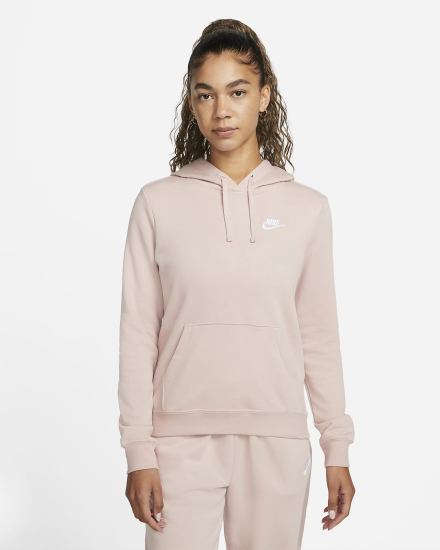 Sudadera Con Capucha Nike Sportswear Club Fleece Mujer Rosas Blancas | QJBTN-1504
