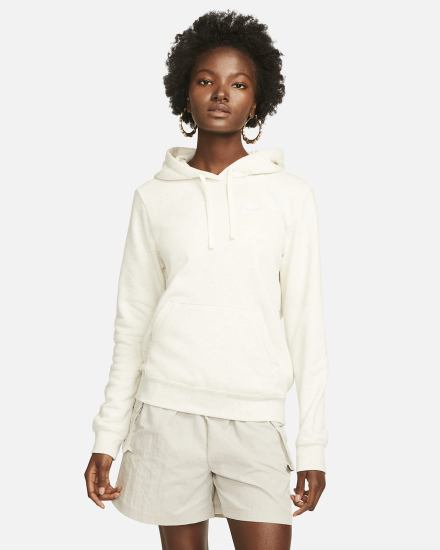 Sudadera Con Capucha Nike Sportswear Club Fleece Mujer Beige Blancas | RIFLS-5784