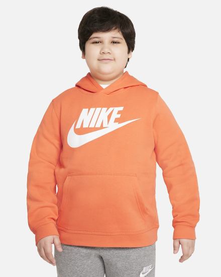 Sudadera Con Capucha Nike Sportswear Club Fleece Kids Niña Naranjas Blancas | TCRVU-5712