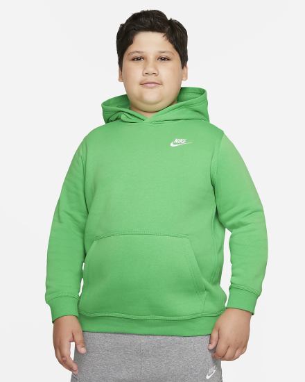 Sudadera Con Capucha Nike Sportswear Club Kids Niño Verde Claro Blancas | TQIUZ-1589