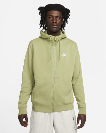 Sudadera Con Capucha Nike Sportswear Club Fleece Full-Zip Hombre Blancas | WDQZM-6573