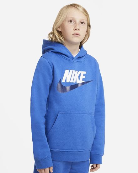 Sudadera Con Capucha Nike Sportswear Club Fleece Kids Niña Azul Real | XOSUF-9340