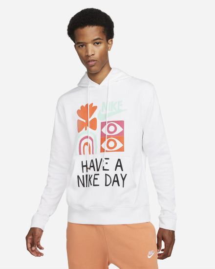 Sudadera Con Capucha Nike Sportswear French Terry Hombre Blancas | GZOMD-3761