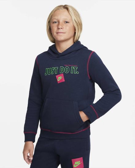 Sudadera Con Capucha Nike Sportswear JDI Kids Niño Obsidian | FVPQD-6940