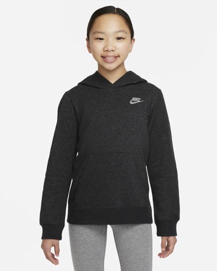 Sudadera Con Capucha Nike Sportswear Kids Niña Negras Blancas | LKNPU-3691