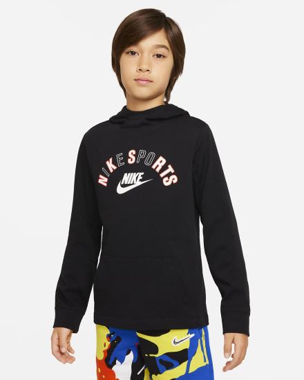 Sudadera Con Capucha Nike Sportswear Kids Niño Negras | WZOES-4801