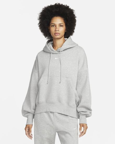 Sudadera Con Capucha Nike Sportswear Phoenix Fleece Over-Oversized Mujer Gris Oscuro | SHYAI-2396
