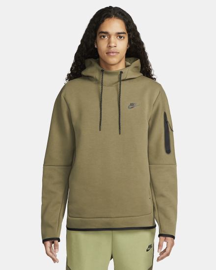 Sudadera Con Capucha Nike Sportswear Tech Fleece Hombre Verde Oliva Negras | QFPUJ-8402