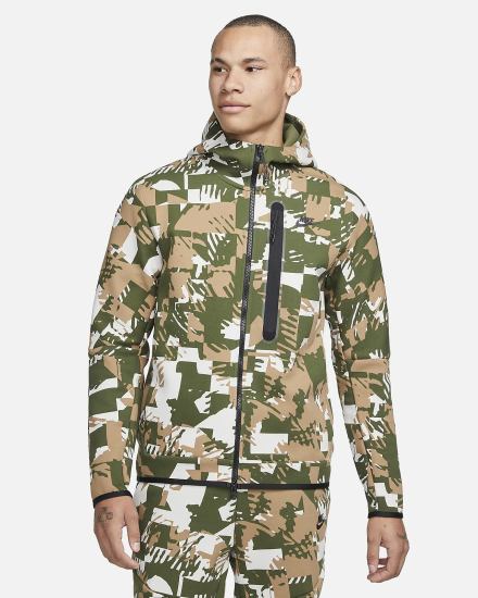 Sudadera Con Capucha Nike Sportswear Tech Fleece Full-Zip Hombre Beige Claro Verde Negras | XLUOV-2493