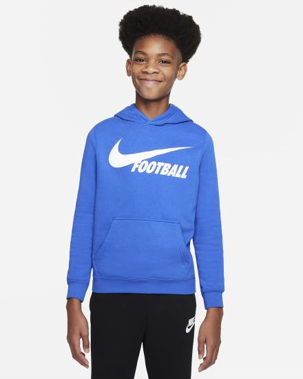 Sudadera Con Capucha Nike Swoosh Kids Niño Azul Real Azules | WUXNR-6185